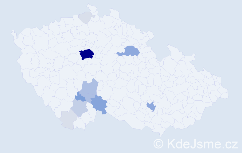 Příjmení: 'Anděra', počet výskytů 51 v celé ČR