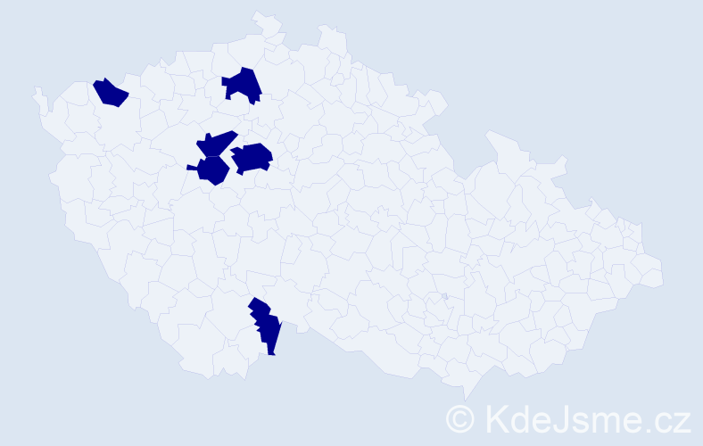 Příjmení: 'Barčiak', počet výskytů 6 v celé ČR