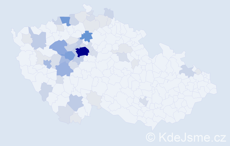 Příjmení: 'Vajnerová', počet výskytů 173 v celé ČR
