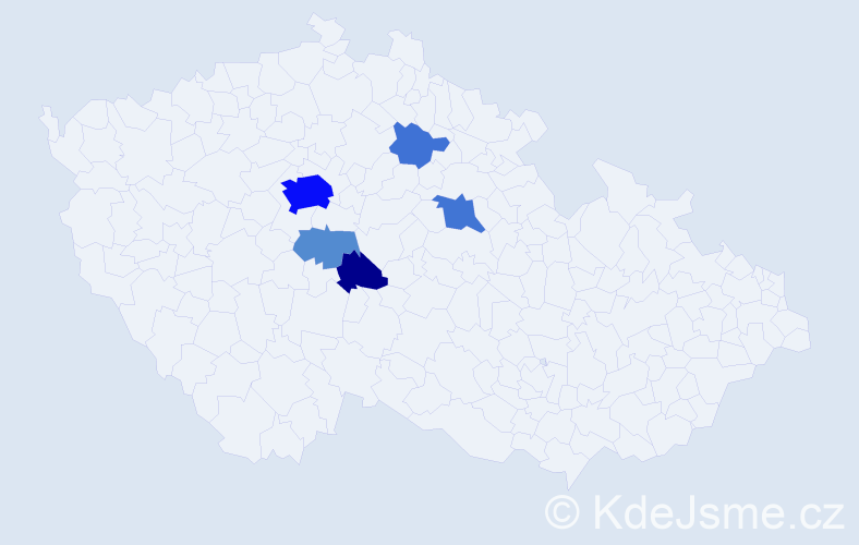Příjmení: 'Krámková', počet výskytů 25 v celé ČR