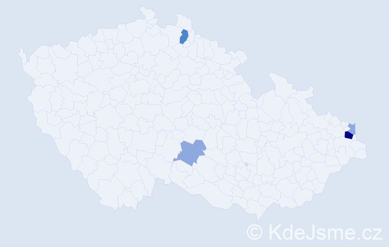 Příjmení: 'Frkala', počet výskytů 12 v celé ČR