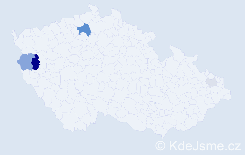 Příjmení: 'Peevová', počet výskytů 7 v celé ČR