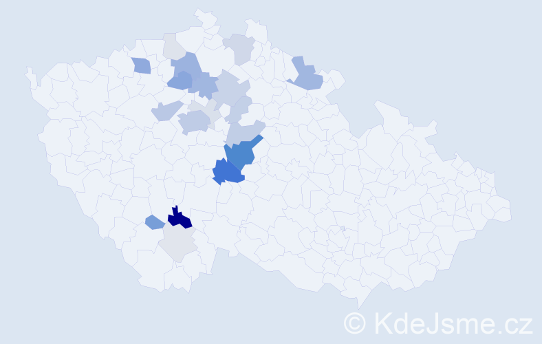 Příjmení: 'Dotlačil', počet výskytů 63 v celé ČR