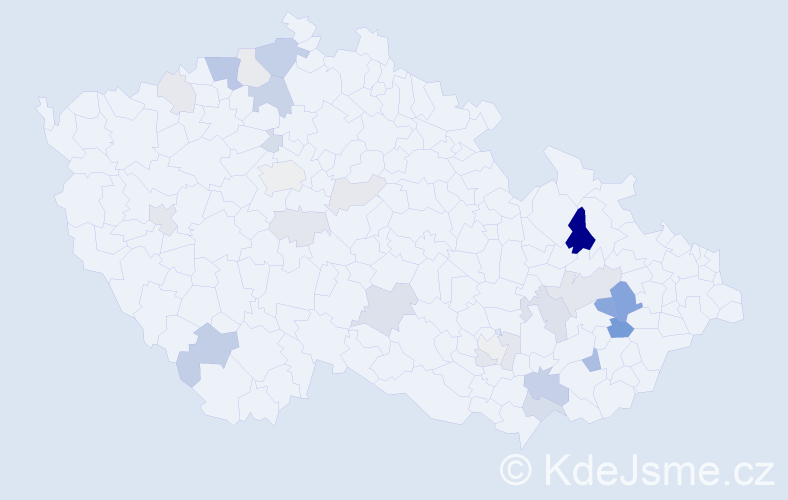 Příjmení: 'Gerhard', počet výskytů 62 v celé ČR