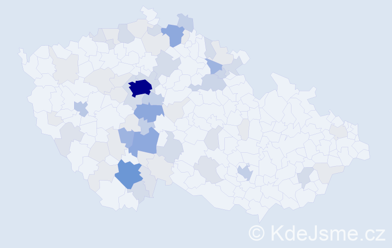 Příjmení: 'Čeňková', počet výskytů 218 v celé ČR