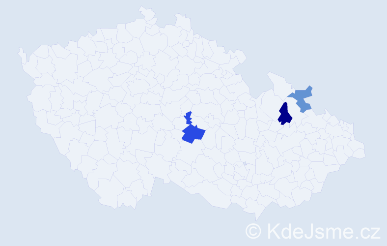 Příjmení: 'Najserová', počet výskytů 8 v celé ČR