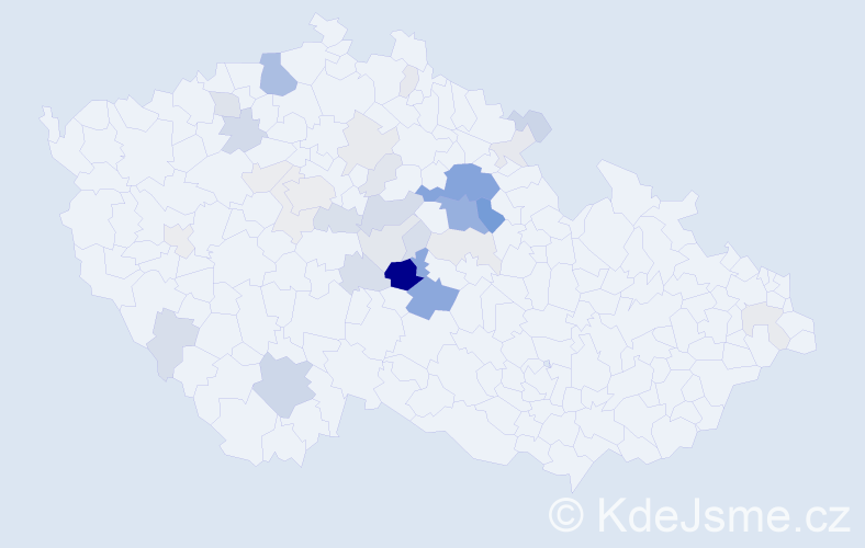 Příjmení: 'Rejnková', počet výskytů 105 v celé ČR
