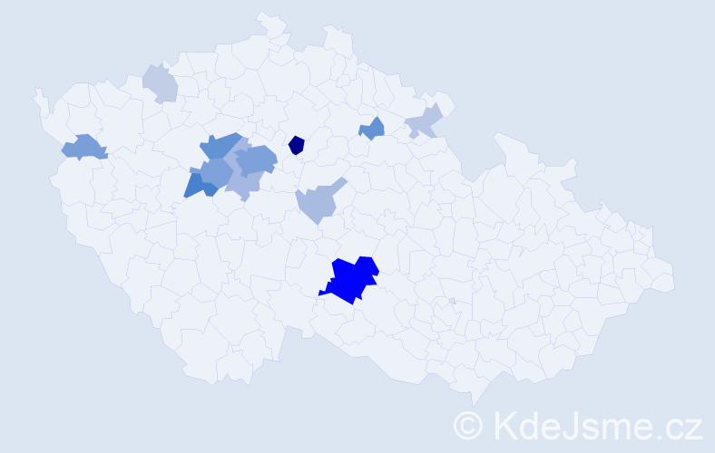 Příjmení: 'Vyhnanovská', počet výskytů 53 v celé ČR