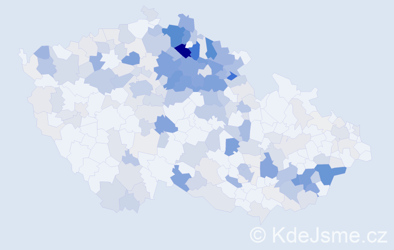 Příjmení: 'Dědková', počet výskytů 844 v celé ČR