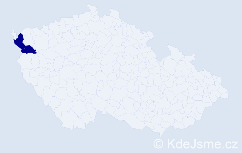 Příjmení: 'Mekis', počet výskytů 2 v celé ČR