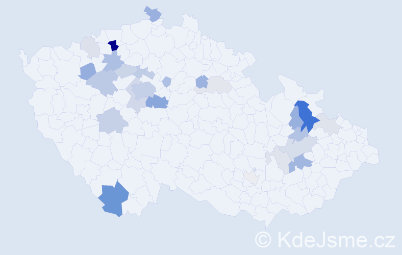 Příjmení: 'Kotěšovský', počet výskytů 72 v celé ČR