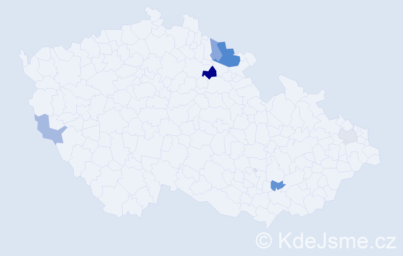Příjmení: 'Lukáčková', počet výskytů 12 v celé ČR