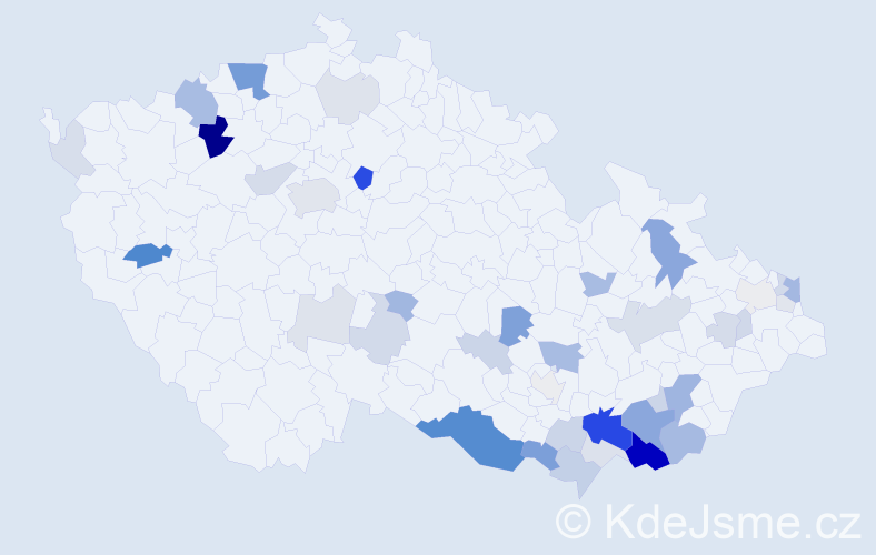 Příjmení: 'Malárová', počet výskytů 130 v celé ČR