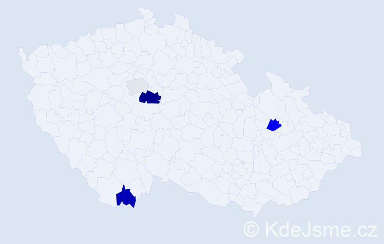 Příjmení: 'Mučičková', počet výskytů 6 v celé ČR