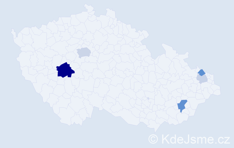 Příjmení: 'Čajko', počet výskytů 11 v celé ČR