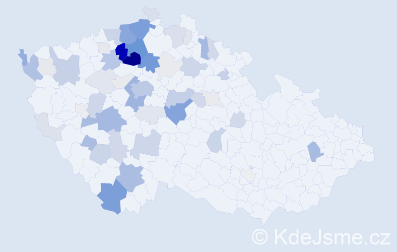 Příjmení: 'Helcl', počet výskytů 220 v celé ČR