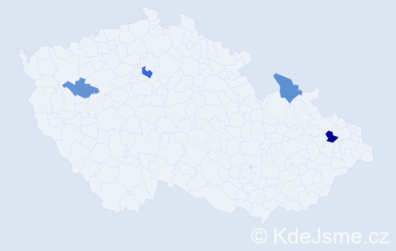 Příjmení: 'Potoki', počet výskytů 8 v celé ČR