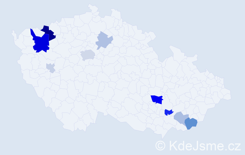 Příjmení: 'Zoglauerová', počet výskytů 24 v celé ČR