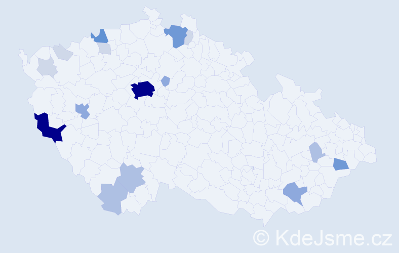 Příjmení: 'Kitzberger', počet výskytů 65 v celé ČR