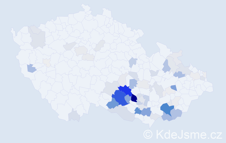 Příjmení: 'Kotačka', počet výskytů 252 v celé ČR