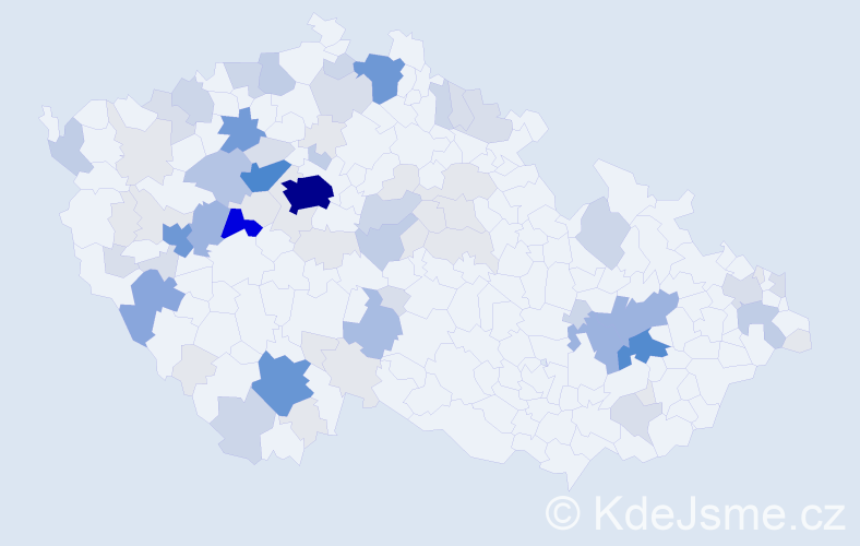 Příjmení: 'Mraček', počet výskytů 298 v celé ČR