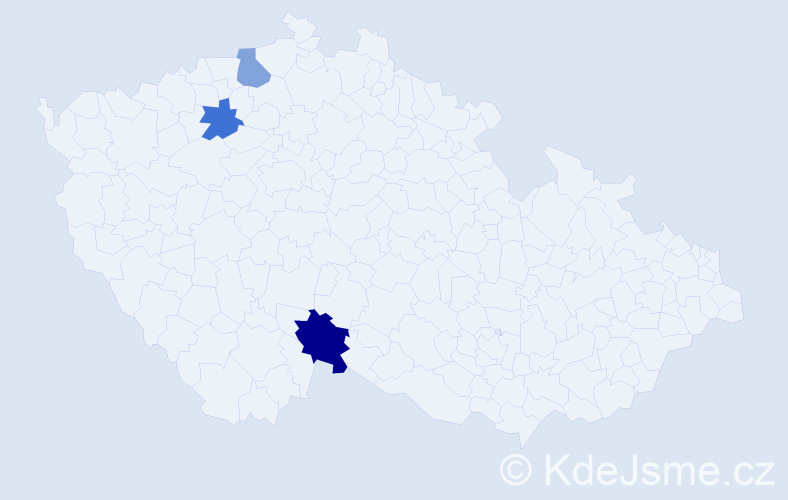 Příjmení: 'Şen', počet výskytů 4 v celé ČR