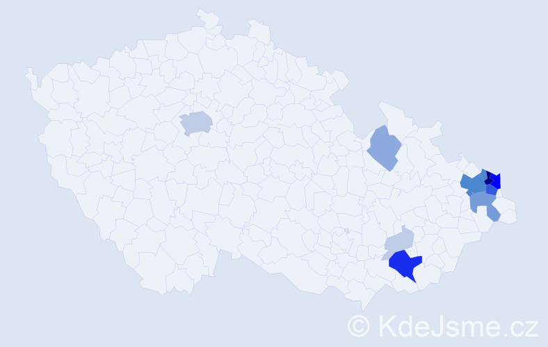 Příjmení: 'Potyková', počet výskytů 48 v celé ČR