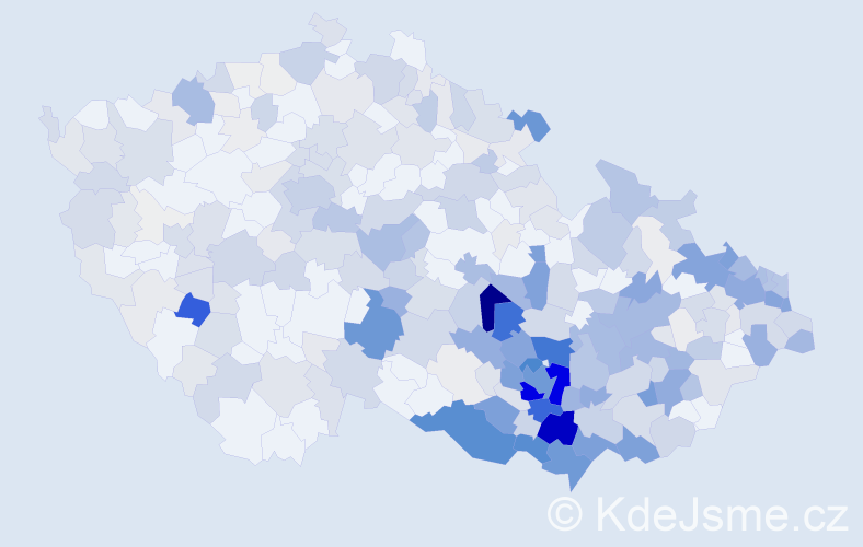 Příjmení: 'Buchta', počet výskytů 1822 v celé ČR