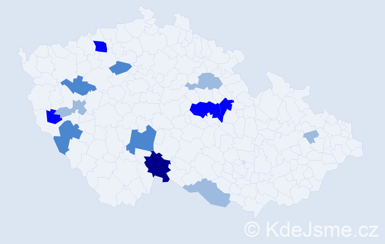 Příjmení: 'Kiričenko', počet výskytů 29 v celé ČR