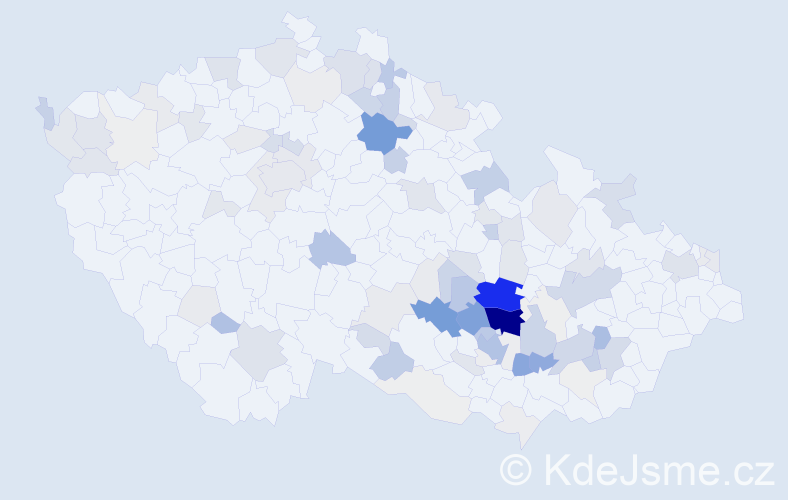 Příjmení: 'Zachoval', počet výskytů 378 v celé ČR