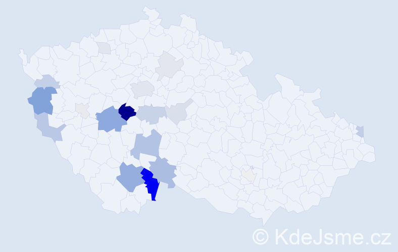Příjmení: 'Vitoňová', počet výskytů 66 v celé ČR