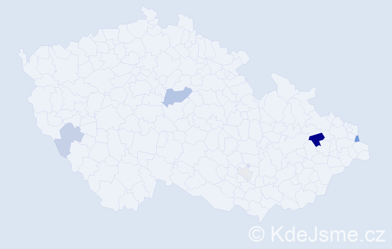 Příjmení: 'Svinčák', počet výskytů 10 v celé ČR