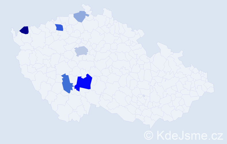 Příjmení: 'Mimráčková', počet výskytů 16 v celé ČR