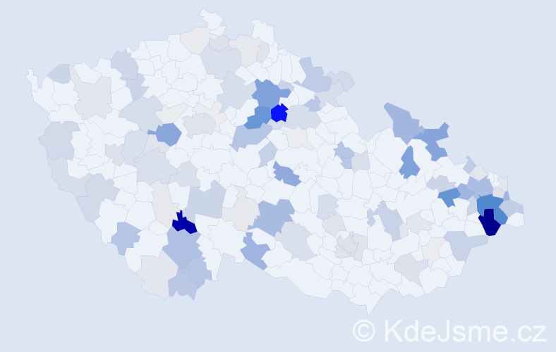 Příjmení: 'Pavlásek', počet výskytů 374 v celé ČR