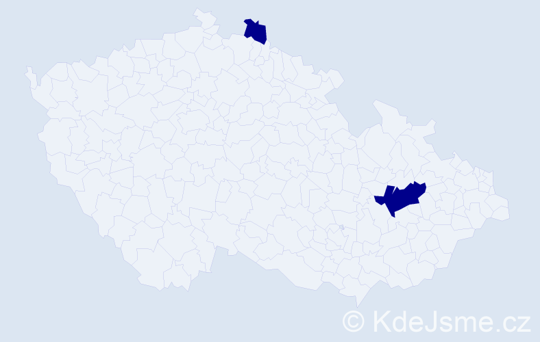 Příjmení: 'Langenegger', počet výskytů 2 v celé ČR