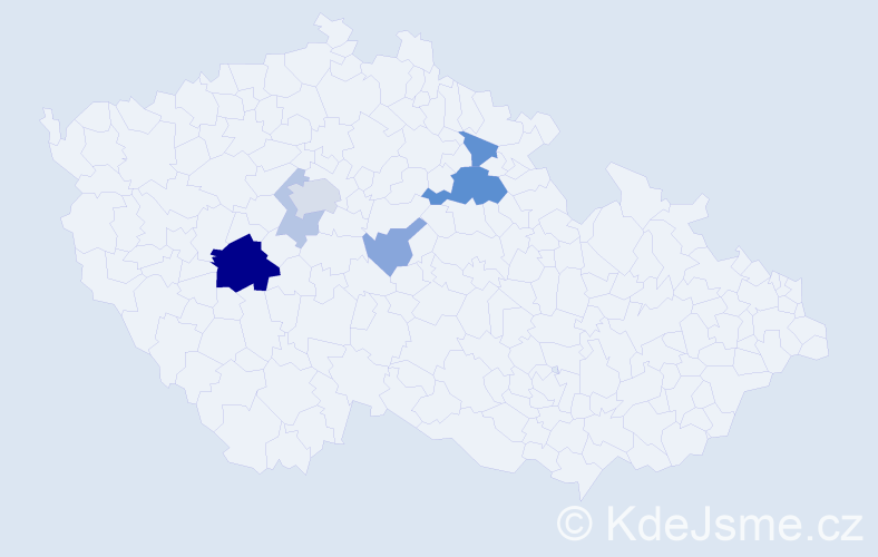 Příjmení: 'Kyzrová', počet výskytů 16 v celé ČR