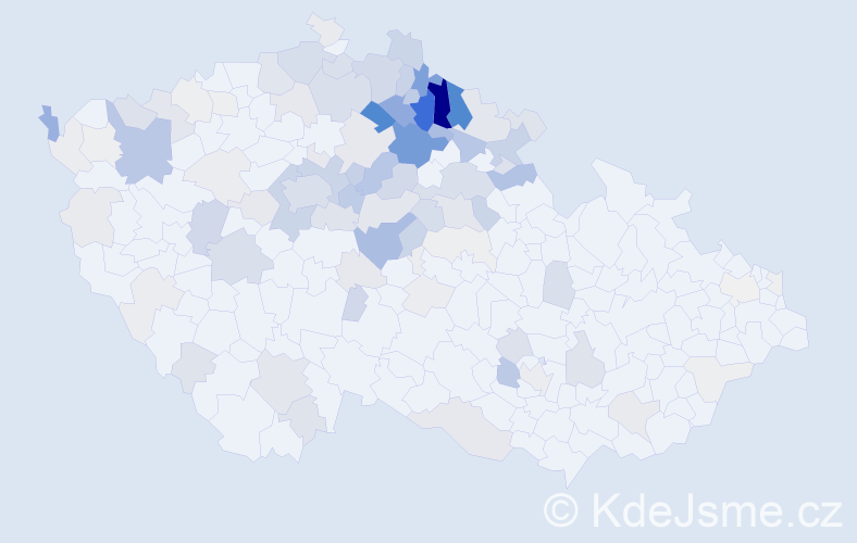 Příjmení: 'Buchar', počet výskytů 404 v celé ČR