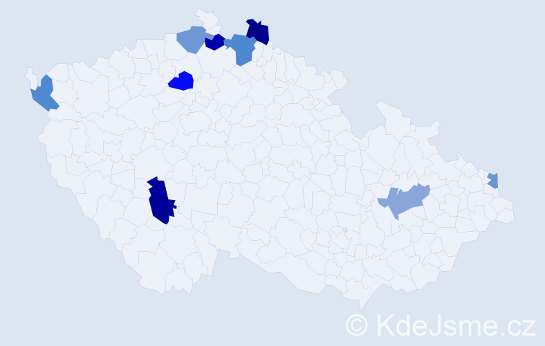 Příjmení: 'Tajbner', počet výskytů 11 v celé ČR