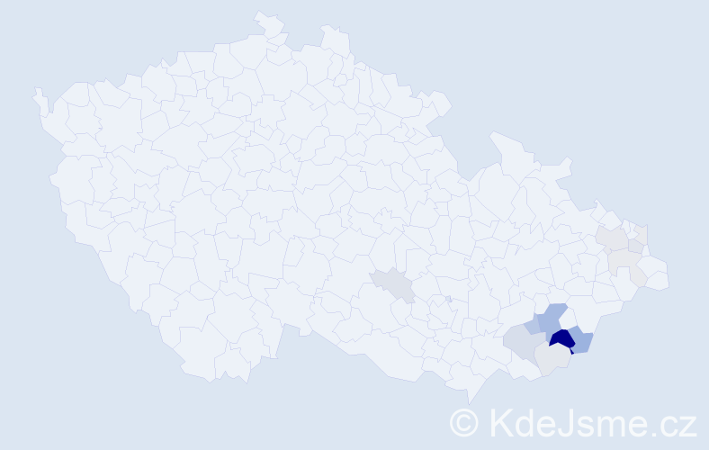 Příjmení: 'Vaškůj', počet výskytů 41 v celé ČR