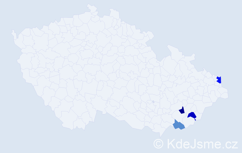 Příjmení: 'Krzempková', počet výskytů 7 v celé ČR