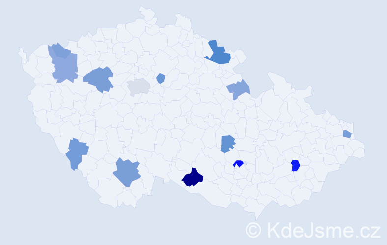 Příjmení: 'Murčo', počet výskytů 31 v celé ČR
