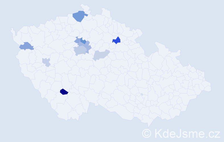 Příjmení: 'Dordyay', počet výskytů 29 v celé ČR