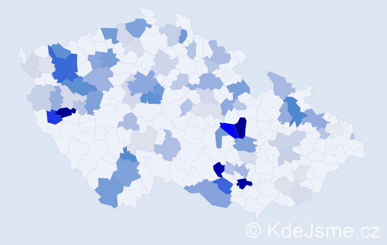Příjmení: 'Weisová', počet výskytů 267 v celé ČR