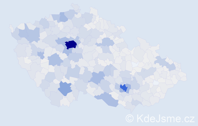 Příjmení: 'Kříž', počet výskytů 7153 v celé ČR