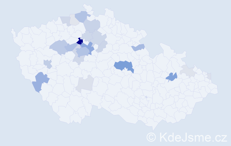Příjmení: 'Kasalická', počet výskytů 83 v celé ČR