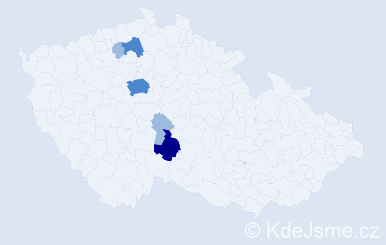 Příjmení: 'Cechnerová', počet výskytů 11 v celé ČR