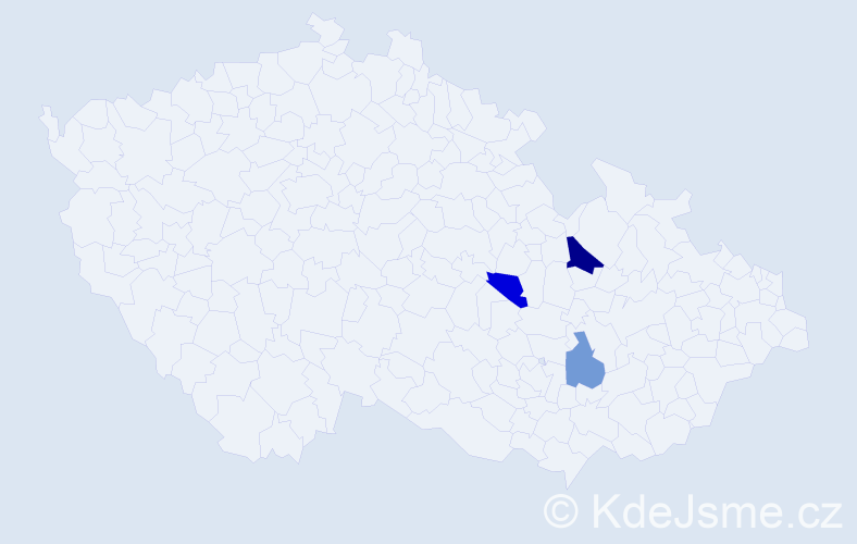 Příjmení: 'Karnay', počet výskytů 4 v celé ČR