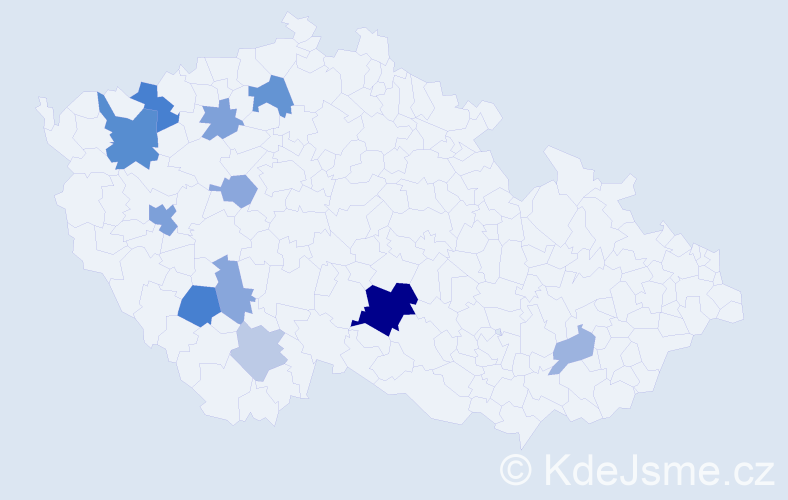 Příjmení: 'Diviak', počet výskytů 24 v celé ČR