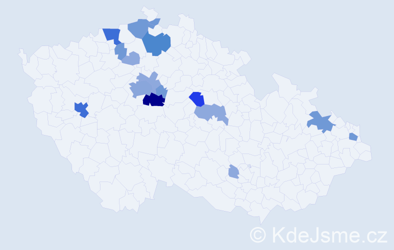 Příjmení: 'Lomičová', počet výskytů 53 v celé ČR