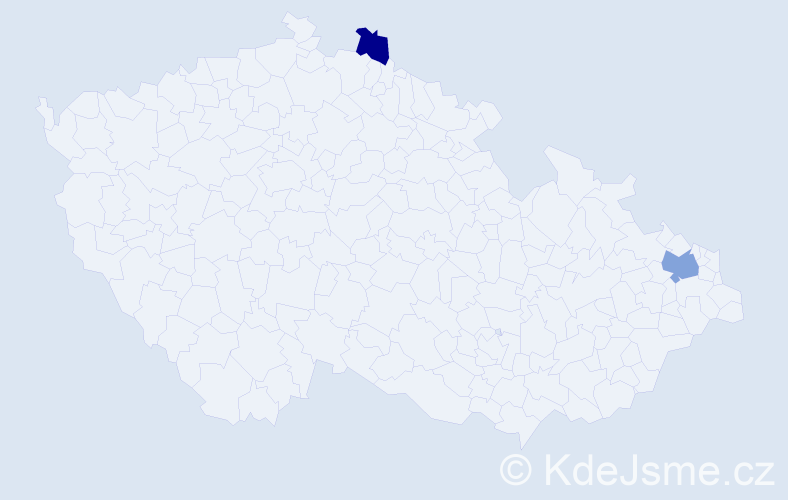 Příjmení: 'Kosjuk', počet výskytů 3 v celé ČR